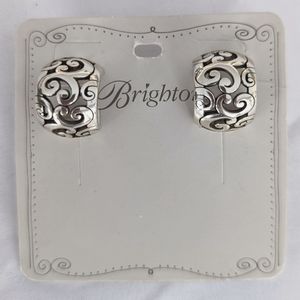 Brighton Silver Plated Mingle Post Hoop Earrings (NWT)